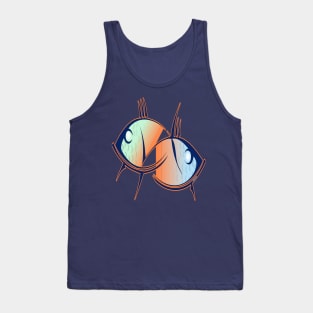 Twin fish fish color Tank Top